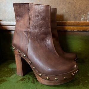 FREE PEOPLE- Heeled Boots with Stud Accents